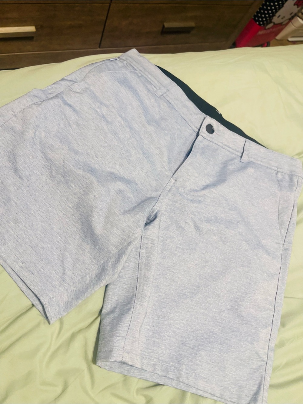 George Men's Light Gray Flat-Front Shorts